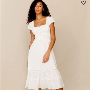 Reformation Limone Dress - Ivory - Size 4